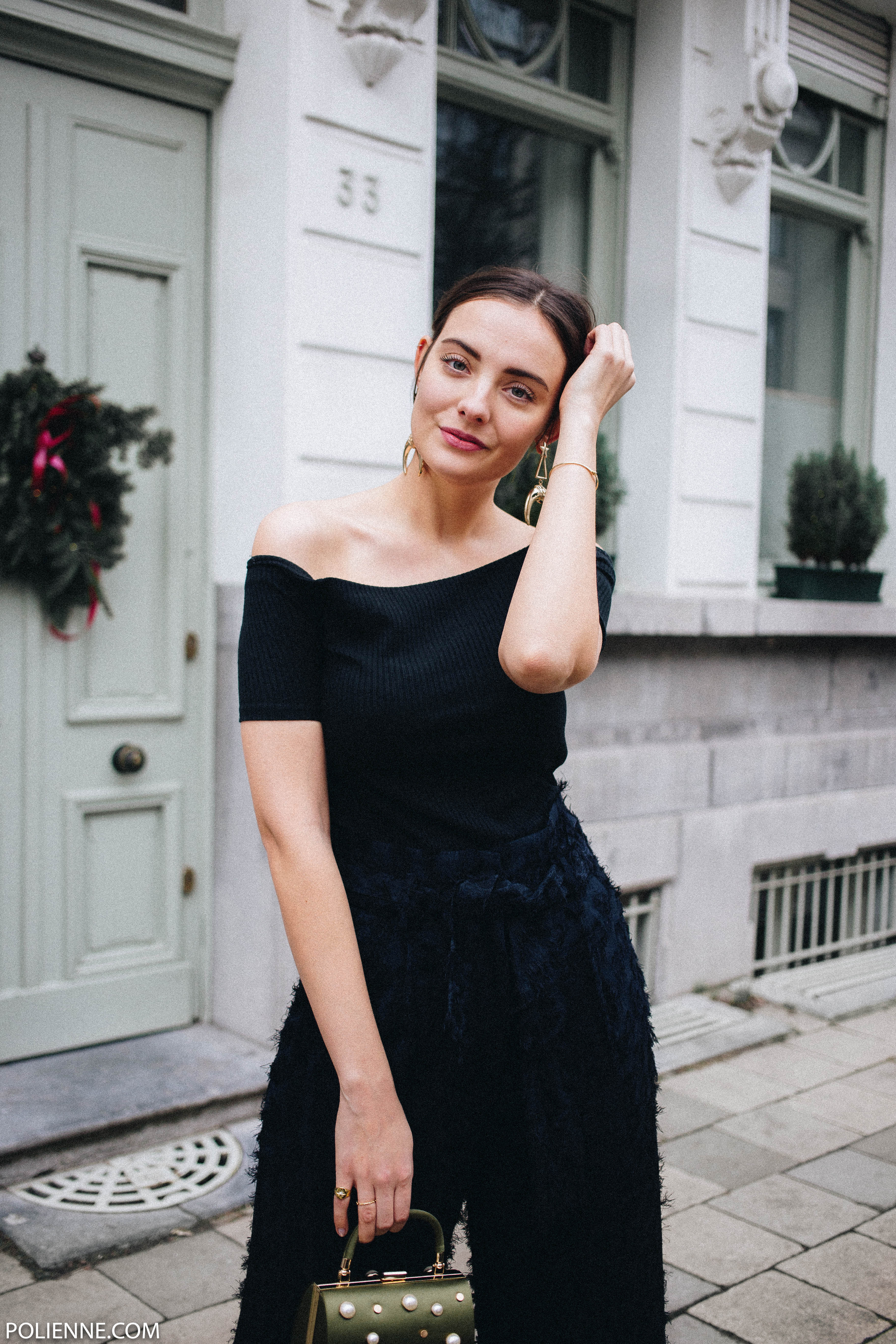 What to Wear for NYE: LBD + Faux Fur Coat